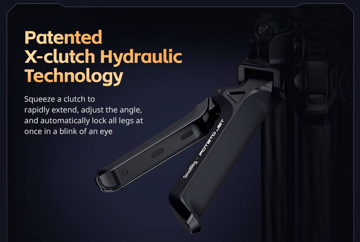 SMALLRIG Potato Jet TRIBEX SE Stativ - Hydraulischer Fluidkopf 6kg Tragkraft